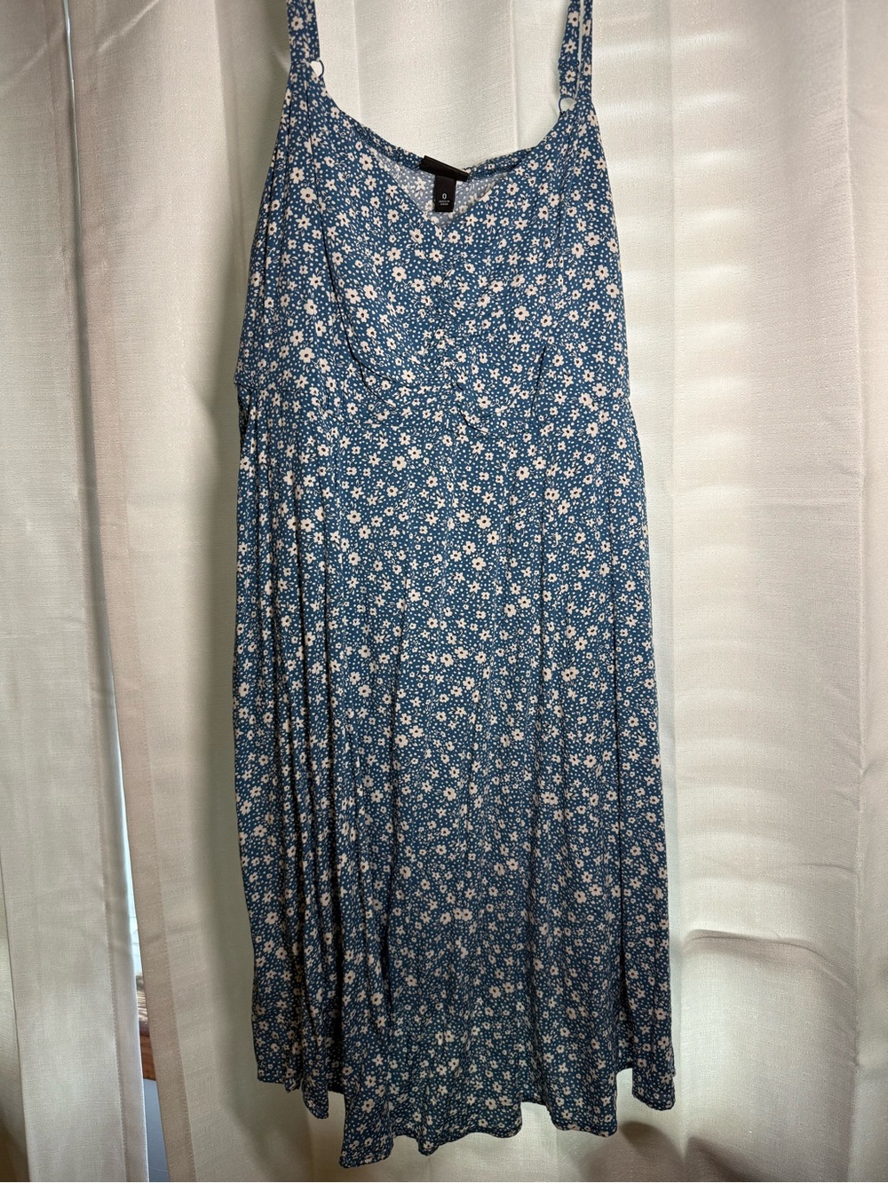 torrid Blue Floral Midi Skirt with Adjustable Straps